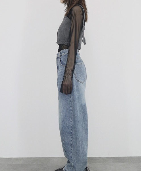 Reurie' キャミソール ZIP付ニットビスチェ／ zip knit bustier