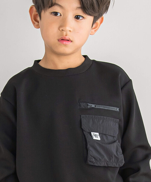 BeBe Petits Pois Vert トレーナー 「店舗限定」フラップ