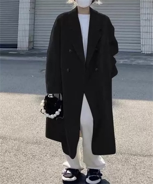 FREE STYLISTS コート チェスターコート ピークドラペルロング