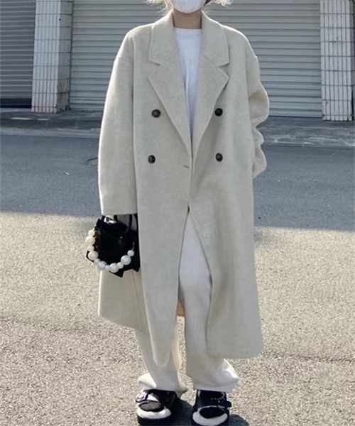 FREE STYLISTS コート チェスターコート ピークドラペルロングコート