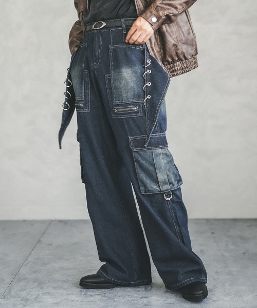Shoowtime（ショウタイム） ジーンズ リングデザインワイドストレート