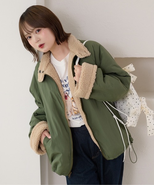 kutir ブルゾン アウター 「2サイズ展開」リバーシブルナイロンボア