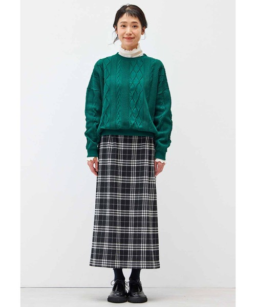 【LOUIS VUITTON】カシミヤチェックスカート Live in comfort（リブインコンフォート） スカート リブ イン