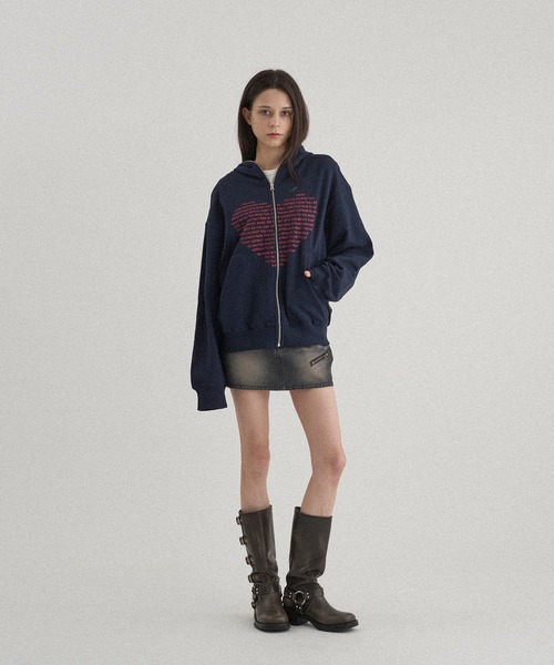 ONCILY パーカー 「 × WISH FOR EVER 」HEART COLLAB FULL-ZIP