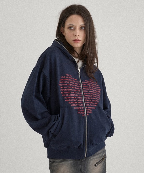ONCILY パーカー 「 × WISH FOR EVER 」HEART COLLAB FULL-ZIP