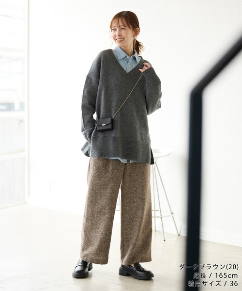 ROPE ロペ ウール ガウチョパンツ ワイドパンツ サイズ38 ROPE PICNIC （38） ガウチョパンツ ワイドパンツ キャメル