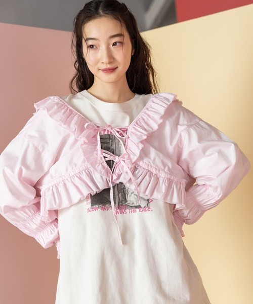 トップス nico niko and… ブラウス シャツ 「NKJ 2025SS」FRILL BOLERO BLOUSE