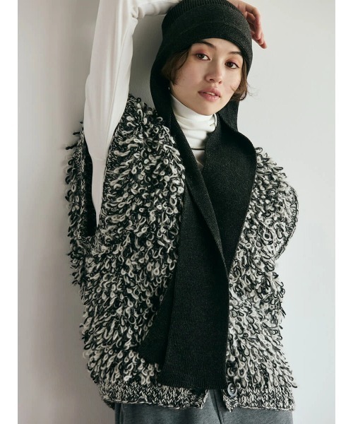 FIKA ニットベスト ジレ FIKA. ベスト ジレ Loop yarn knit vest レディース : ZOZOTOWN