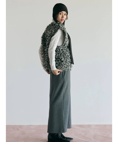 FIKA. ベスト ジレ Loop yarn knit vest レディース : ZOZOTOWN