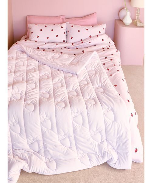 【ケルケル☆様オーダー】いちご♡ピンク 女の子 キルト生地 入園入学6点セット gelato pique Sleep ベッド 寝具 「Sleep」ストロベリー柄 キルト