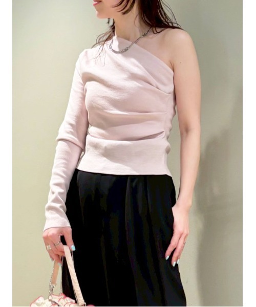 LILY BROWN ニット セーター ワンショルダーデコルテニット