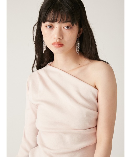 LILY BROWN ニット セーター ワンショルダーデコルテニット