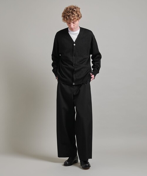 カーディガン 「LOEFF」ダメージ カーディガン UNISEX レディース メンズ LOEFF＞ダメージ カーディガン UNISEX（カーディガン/ボレロ