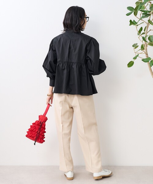 バルーンブラウス FREAK'S STORE ブラウス シャツ 金釦 バルーンブラウス