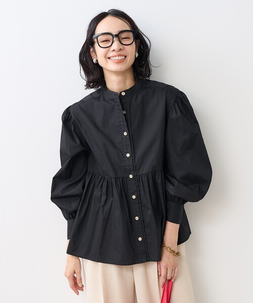FREAK'S STORE ブラウス シャツ 金釦 バルーンブラウス