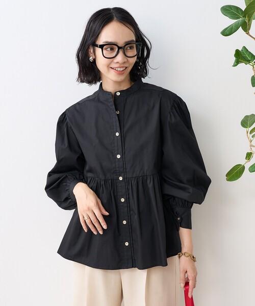 FREAK'S STORE ブラウス シャツ 金釦 バルーンブラウス