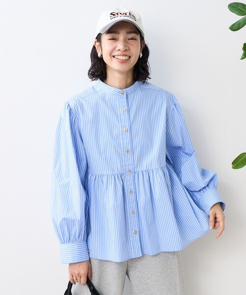 FREAK'S STORE ブラウス シャツ 金釦 バルーンブラウス