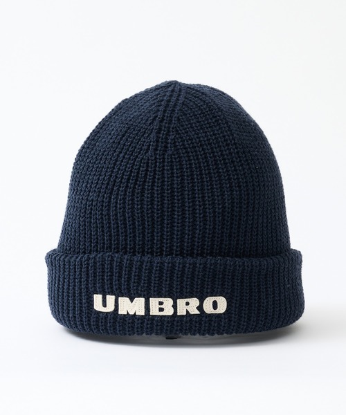 UMBRO⁄別注 Umbro ネイビー ニット帽 LARGE ロゴ刺繍ビーニー｜Daytona
