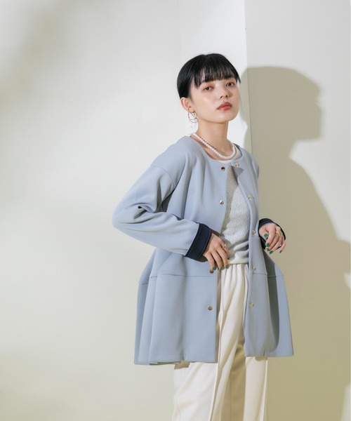 「Eimee Law」 ニットカーディガン 38 ターコイズブルー レディース Eimee Law 「Eimee Law」 カーディガン 38 ネイビー レディース