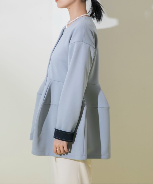 「Eimee Law」 ニットカーディガン 38 ターコイズブルー レディース ポンチョシアーニットカーディガン LHELBIE│Eimee Law