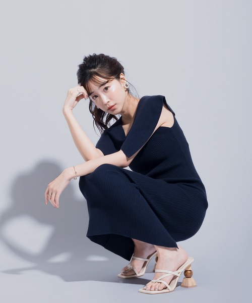 qumerry.」 ノースリーブワンピース FREE ピンクベージュ