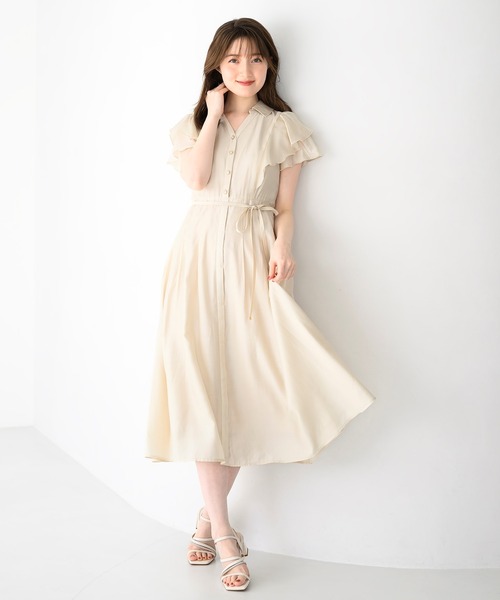 2025年春夏プリンスワンピースM MISCH MASCH ワンピース 2025春夏新作 ダブルフリルシャツ