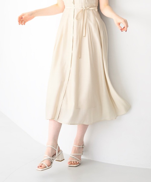 MISCHMASCH ダブルフリルシャツワンピース ベージュ M MISCH MASCH ワンピース 2025春夏新作 ダブルフリルシャツ