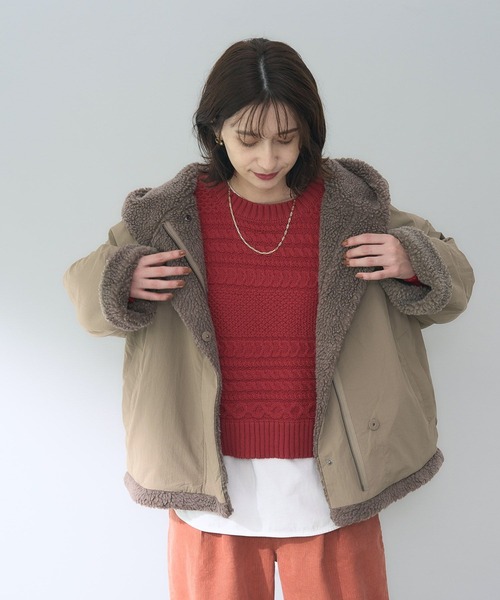 「studio CLIP」 ジップアップブルゾン LARGE ブラック レディース_画像3