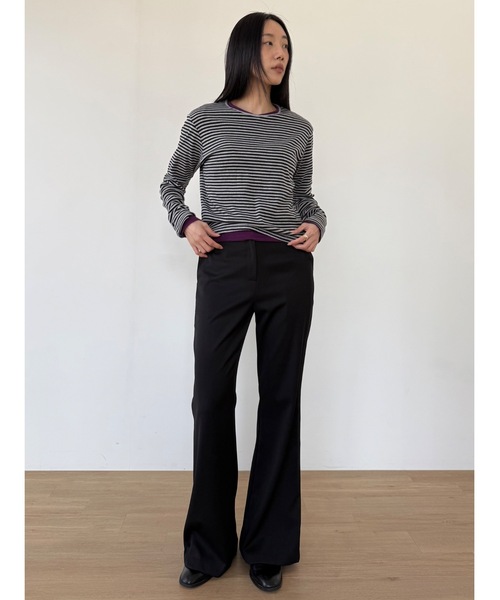 masterkey ブーツカットスラックスパンツ Didot.showroom スラックス パンツ ブーツカットスラックス レディース