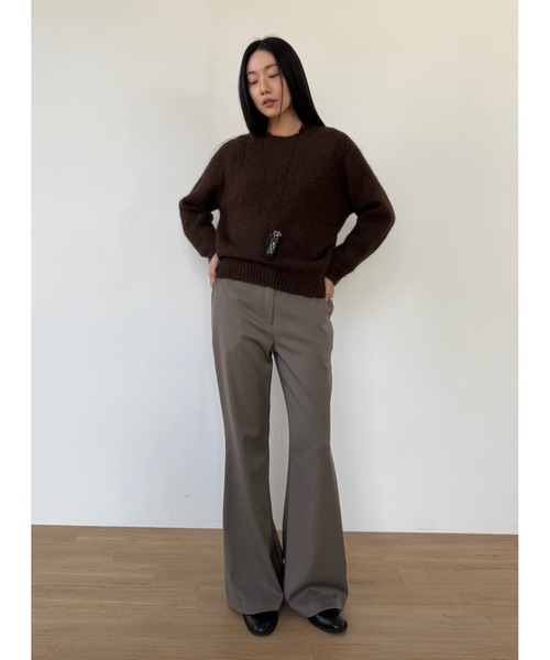 Didot.showroom スラックス パンツ ブーツカットスラックス レディース