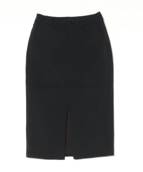 KAREN MILLEN ストレッチ ミディ ペンシル スカート キャメル 黒 ポンチ タイトスカート ミニスカート[品番：ELEW0000526