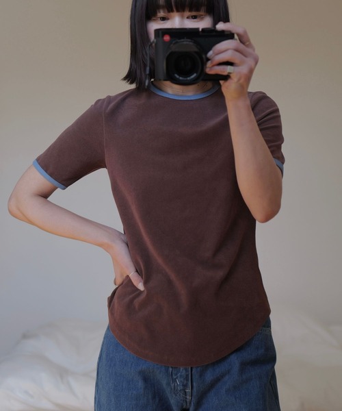 tシャツ 「インフルエンサーkuronekoさんコラボ」パイルリンガーTシャツ レディース A part by tシャツ 「インフルエンサーkuronekoさんコラボ
