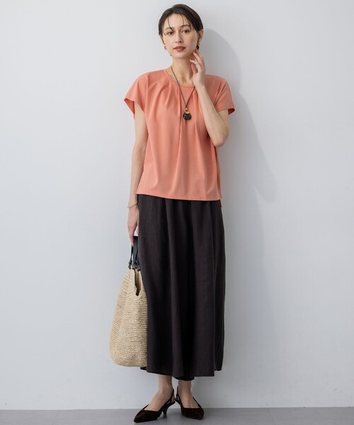 極美品 23区*2025* LIBECOリネン ガウチョ パンツ*ワイドパンツ 23区（ニジュウサンク） ワイドパンツ パンツ 「洗える」LIBECOリネン