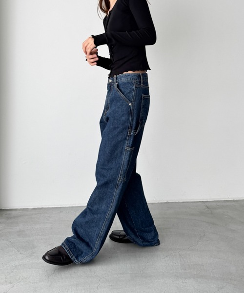 CANAL JEAN El mar ペインターデニムパンツSサイズ キャナルジーン CANAL JEAN El mar ペインターデニムパンツ