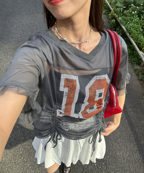 tシャツ メッシュナンバリングシャーリングTee レディース | CIAOPANIC