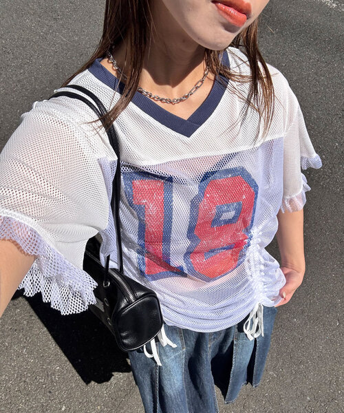 tシャツ メッシュナンバリングシャーリングTee レディース | CIAOPANIC | 03