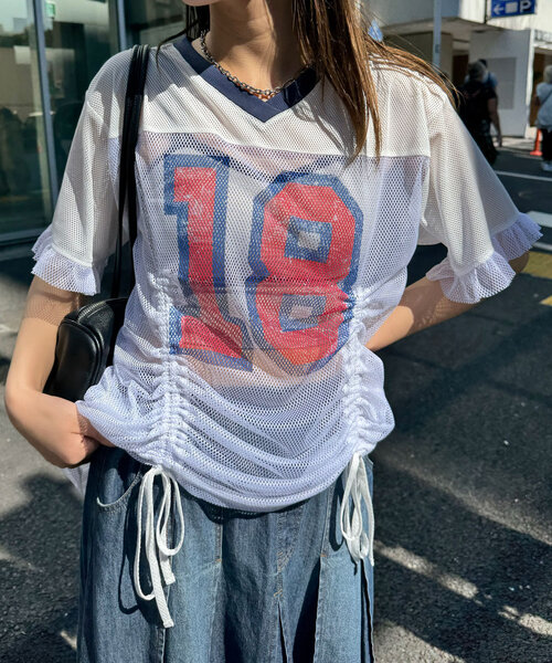 tシャツ メッシュナンバリングシャーリングTee レディース | CIAOPANIC | 04