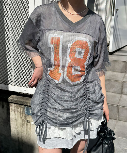 tシャツ メッシュナンバリングシャーリングTee レディース | CIAOPANIC | 22