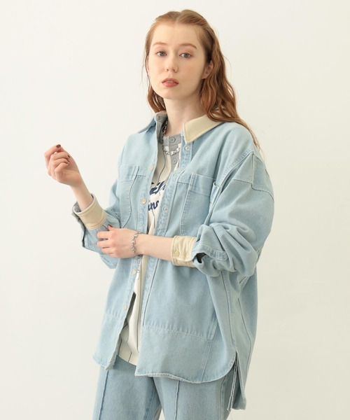 ブラウス シャツ WIDE DENIM SHIRT レディース