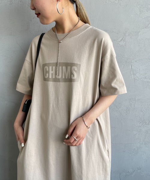 CHUMS ワンピース 「CHUMS/チャムス」 CHUMSロゴプリント