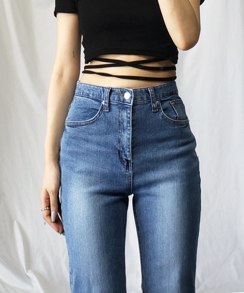 [me+em select] ботинки cut Denim брюки MEDIUM черный женский 