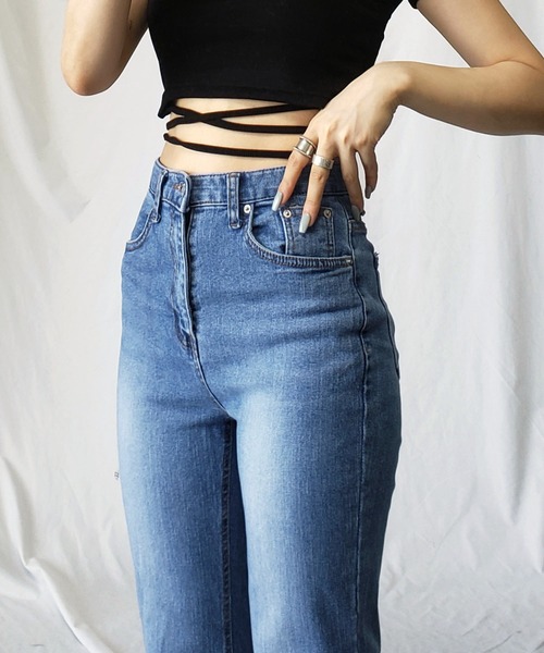 [me+em select] ботинки cut Denim брюки MEDIUM черный женский 