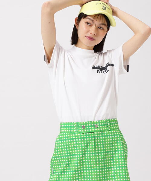 tシャツ 「Jack Bunny!!」ダブルフェイス裏メッシュ半袖モックネックカットソー レディース