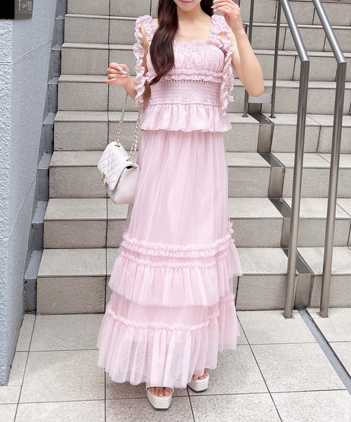 YUJIN Arina 韓国　フリルタイトスカート ピンク5点おまとめ！ YUJIN Arina 韓国フリルタイトスカート ピンク5点おまとめ！