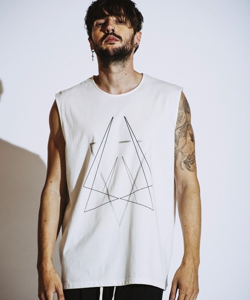NO ID.（ノーアイディー） タンクトップ 「NO ID.」Geometric Print
