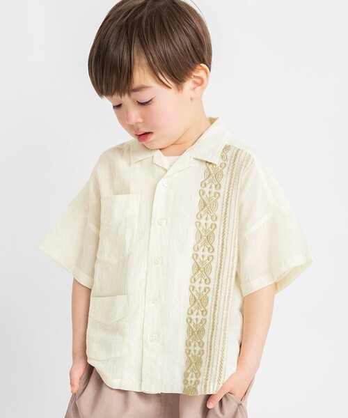 ブランシェス120 branshes ブラウス シャツ キューバシャツ キッズ 子供服 男の子