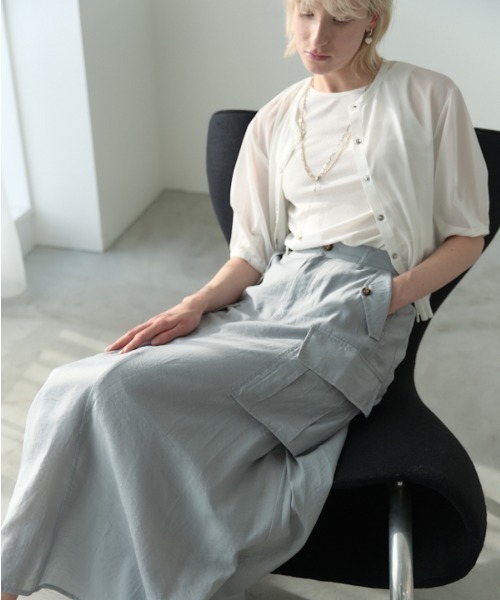 カーディガン Luxe tulle cardigan  リュクスチュールカーディガン レディース Muel Chic カーディガン Luxe tulle cardigan リュクスチュール