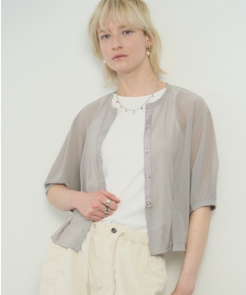 カーディガン Luxe tulle cardigan  リュクスチュールカーディガン レディース Muel Chic カーディガン Luxe tulle cardigan リュクスチュール