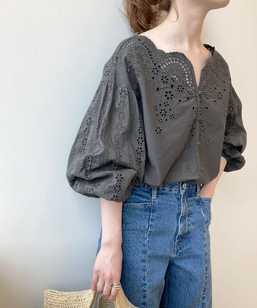 「Spick & Span」 長袖ブラウス FREE スミクロ レディース