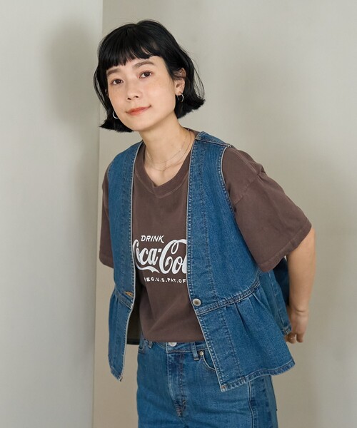 ベスト ジレ SOMETHING × FREAK'S STORE/サムシング 別注 PEPLUM 2WAY BISCHE 25FW/ペプラム2WAYビ FREAK'S STORE ベスト ジレ SOMETHING × STORE/サムシング 別注